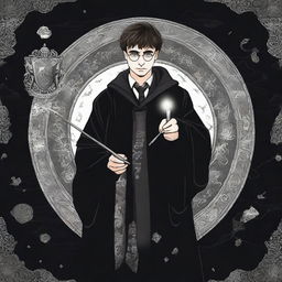 Harry Potter as a powerful wizard from the Black family