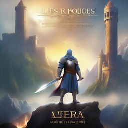 Create a fantasy book cover titled 'Les Chroniques de Loria: La Quête de l'Épée Éternelle'