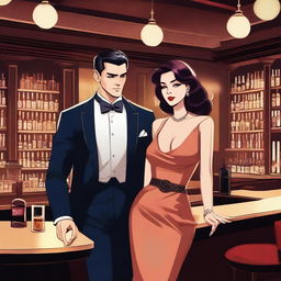 A scene featuring a character named Don and an attractive woman in a stylish outfit