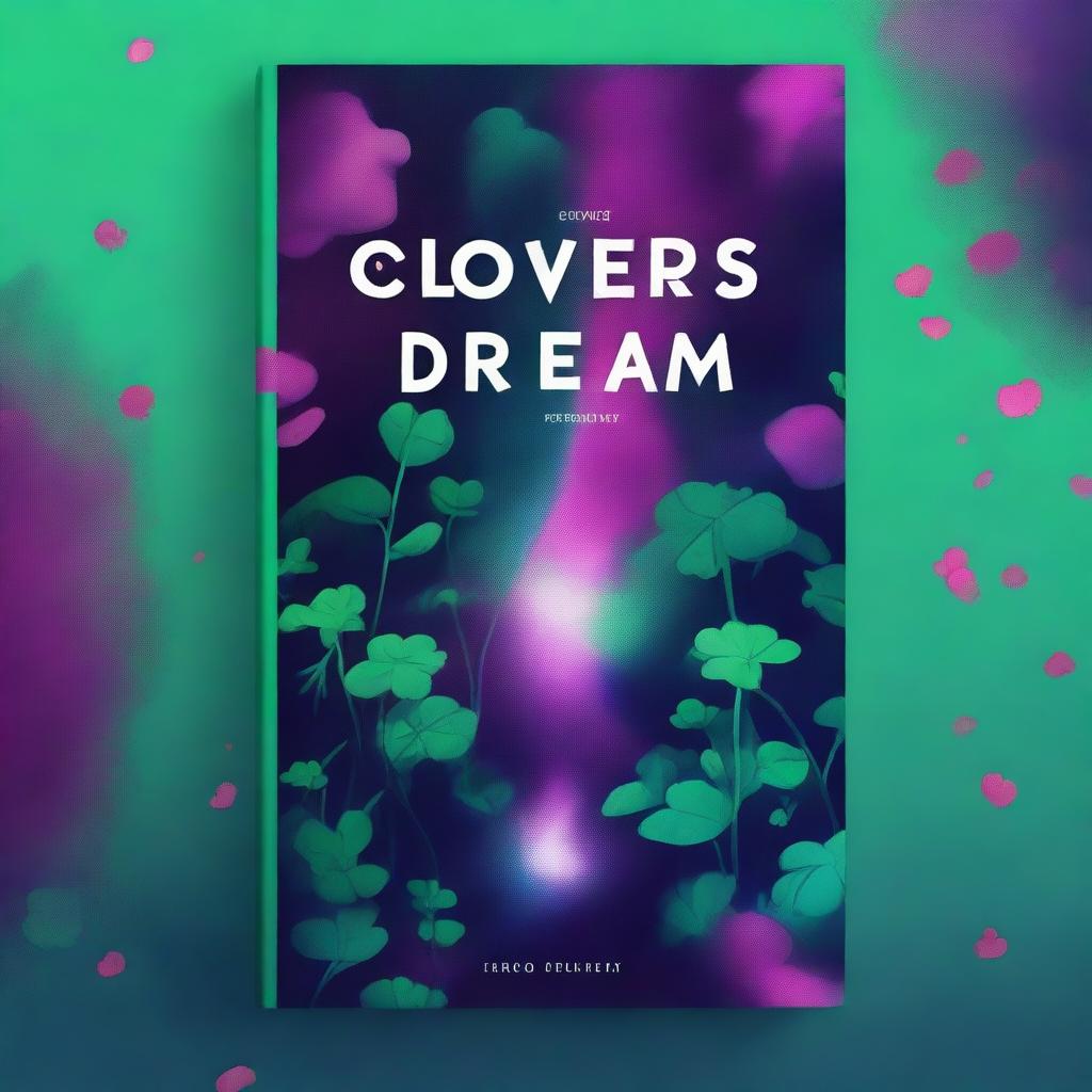 Create a book cover in a weirdcore style titled 'Clover’s Dream,' written by Sadlilrabbit