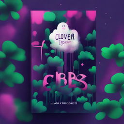 Create a book cover in a weirdcore style titled 'Clover’s Dream,' written by Sadlilrabbit