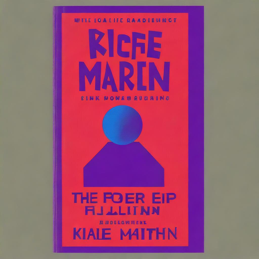 A science fiction novel cover featuring a blue thick line on the left, a red thick line in the center, and a purple thick line on the right