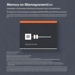 A detailed and professional book cover for a guide on Memory Management in C++