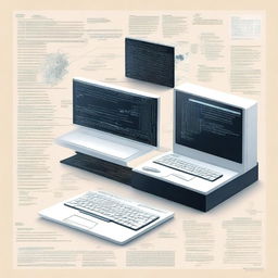 A detailed book cover depicting a realistic computer workspace