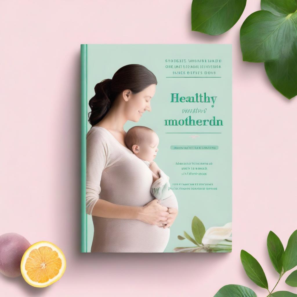 A book cover for a book titled: 'Healthy Motherhood: Natural Ways to Reclaim Your Body and Wellness After Pregnancy'