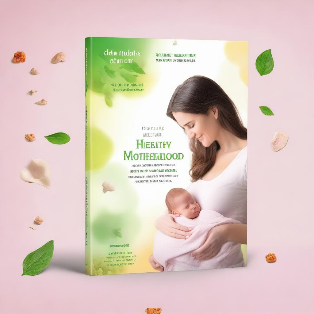 An ultra HD book cover for a book titled: 'Healthy Motherhood: Natural Ways to Reclaim Your Body and Wellness After Pregnancy'