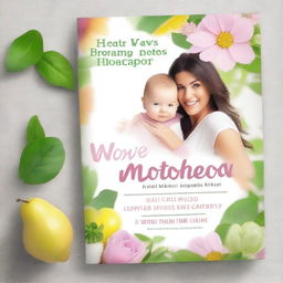 Create an ultra HD book cover for a book titled: 'Healthy Motherhood: Natural Ways to Reclaim Your Body and Wellness After Pregnancy'