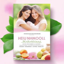 Create an ultra HD book cover for a book titled: 'Healthy Motherhood: Natural Ways to Reclaim Your Body and Wellness After Pregnancy'