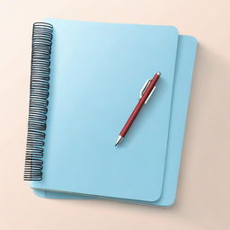 Create an image of a notebook with a spiral binding