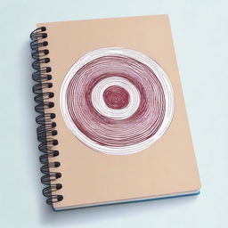 Create an image of a notebook with a spiral binding