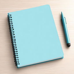 Create an image of a notebook with a spiral binding