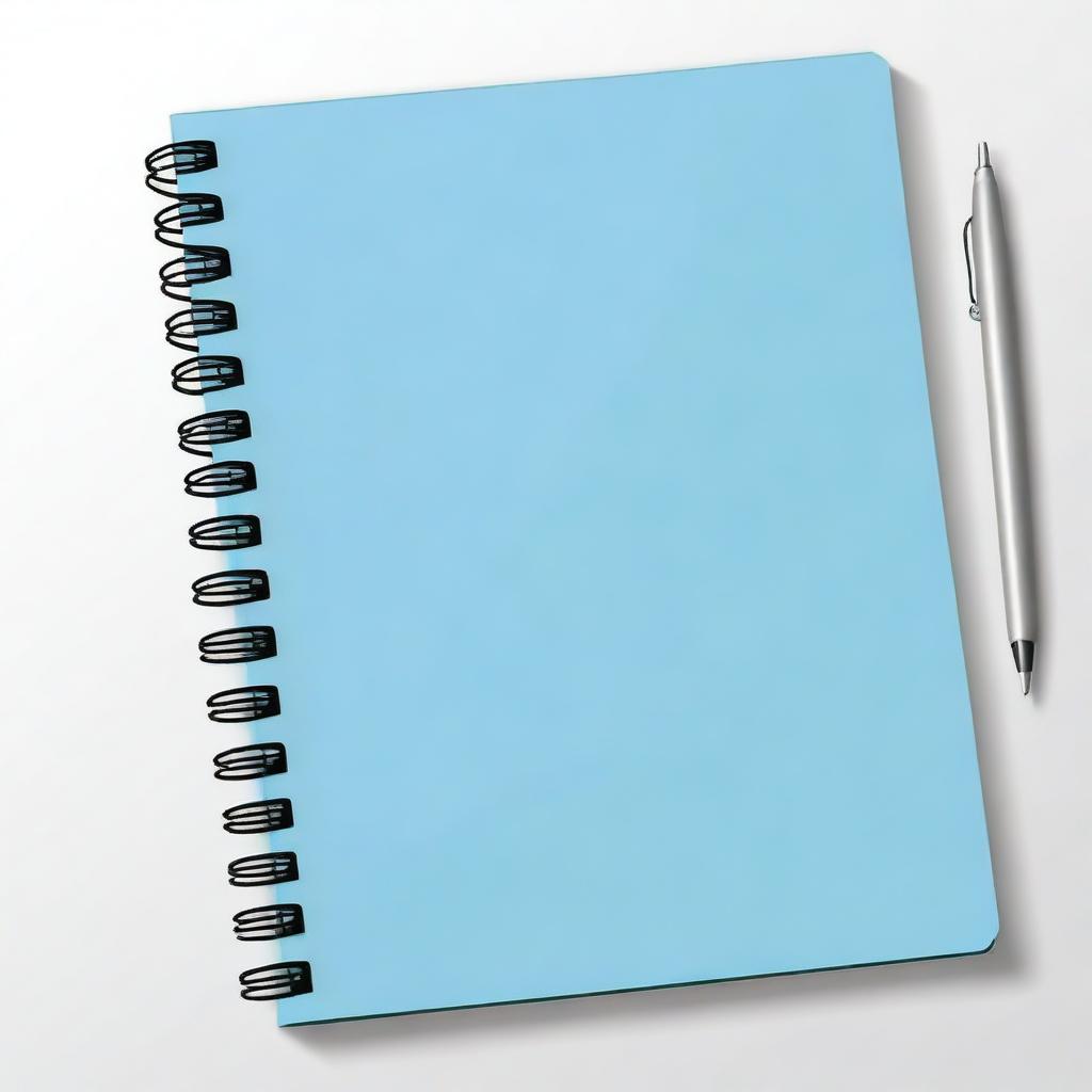 Create an image of a notebook with a spiral binding