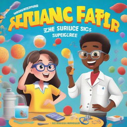 Create a book cover titled 'The Science Fair Surprise'