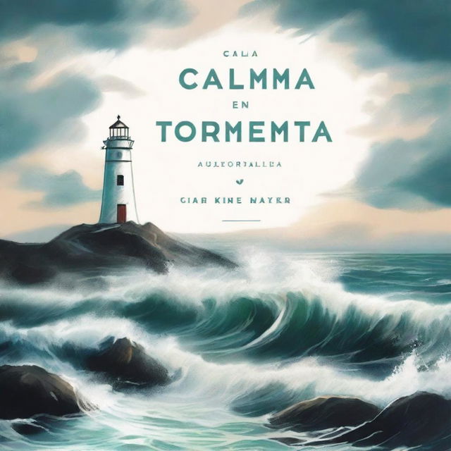 A book cover for a guide on controlling anxiety titled 'Calma en la Tormenta: Guía para Controlar la Ansiedad'