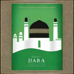 Design a book cover inspired by 'The Ottomans - Khans, Caesars and Caliphs' but featuring the Kaaba in Mecca prominently