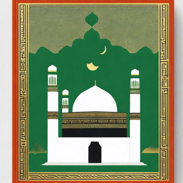 Design a book cover inspired by 'The Ottomans - Khans, Caesars and Caliphs' but featuring the Kaaba in Mecca prominently