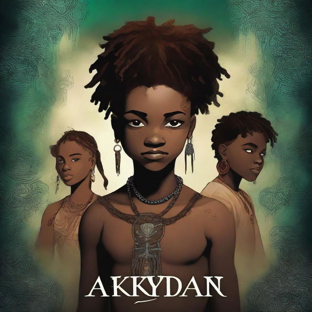 A dark fantasy book cover titled 'AKUDAYA'