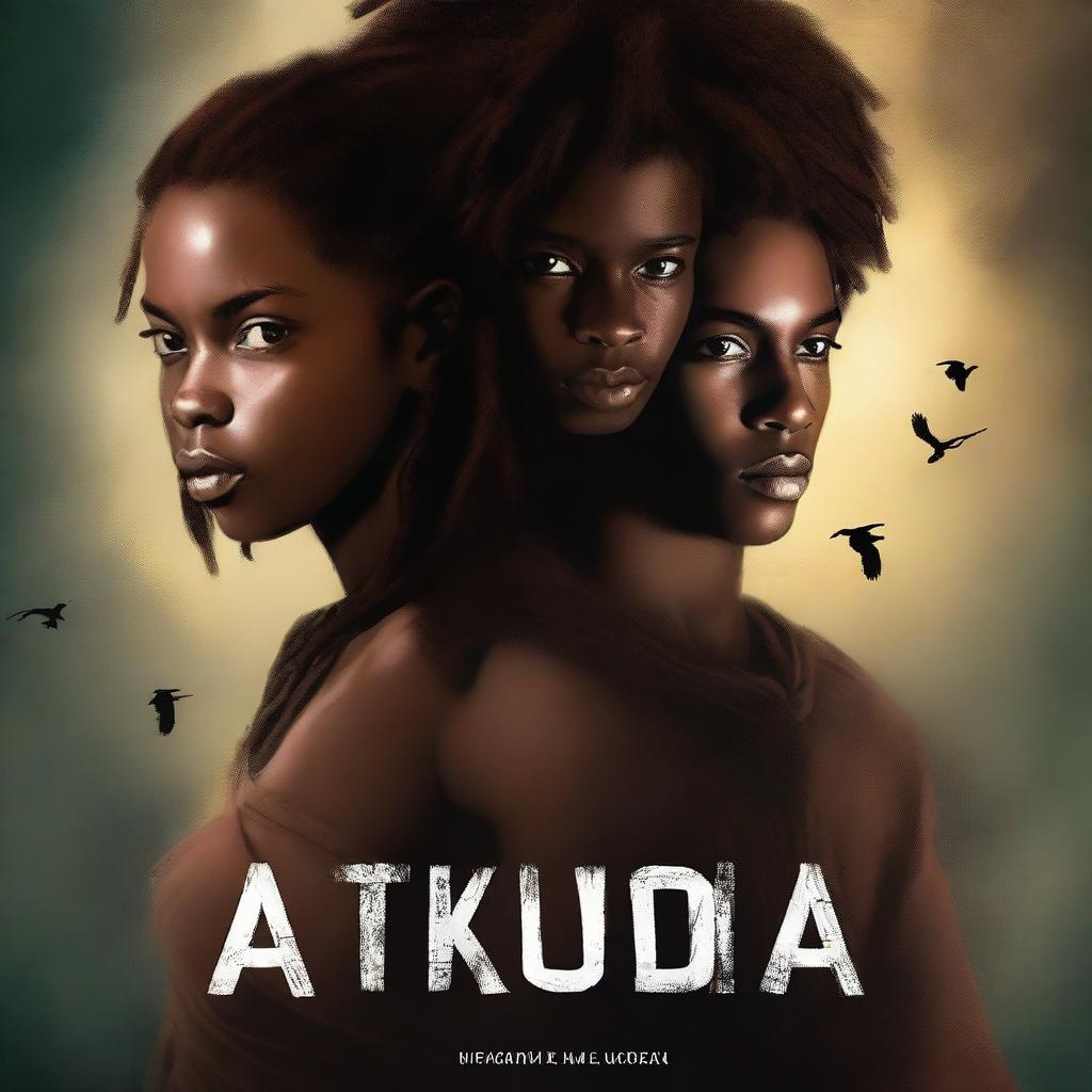 Create a dark fantasy book cover titled 'AKUDAYA'