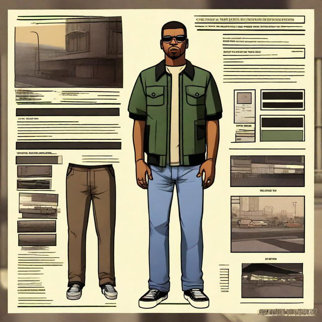 Create an image that depicts a tutorial for GTA San Andreas