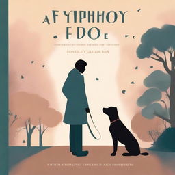 A book cover with amazing graphical descriptiveness of sadness and loss, depicting a man and his loyal dog