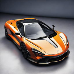 Create an exotic car branded as Khanjali, inspired by the McLaren but with unique and creative design elements