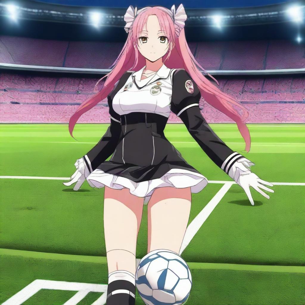 Character Krul Tepes wearing a Real Madrid football uniform