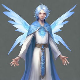 Create an image of a young adult Sylph with a Magus class from Pathfinder