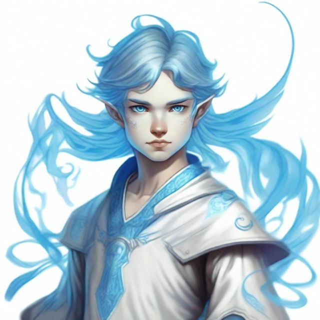 Create an image of a young adult Sylph with a Magus class from Pathfinder