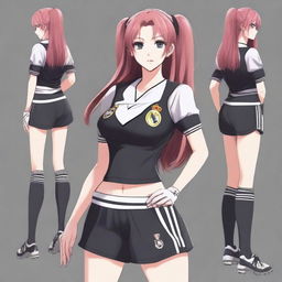 Krul Tepes wearing a Real Madrid football uniform, including shorts and a jersey