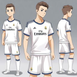 Krus Tepes wearing a Real Madrid uniform, including shorts and a t-shirt