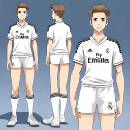 Krus Tepes wearing a Real Madrid uniform, including shorts and a t-shirt