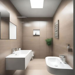 Create a bathroom measuring 1