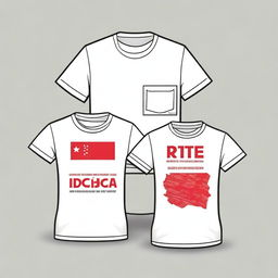 Create a t-shirt design for children with an Indonesian independence theme