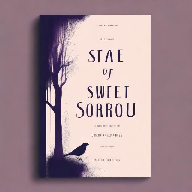 Create a dark-themed, stylish book cover titled 'State Of Sweet Sorrow'