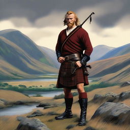 Create an image of Rob Roy, the famous Scottish folk hero and outlaw