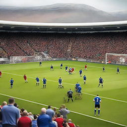 Create an image of a Scottish football match