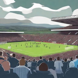 Create an image of a Scottish football match