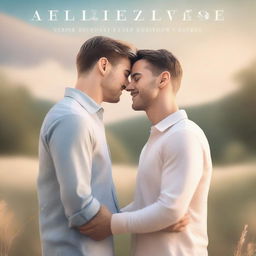 A heartfelt book cover featuring a romantic gay couple