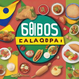 A vibrant and colorful image featuring various Latin American foods