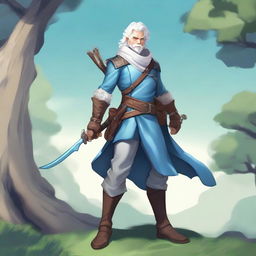 Create a detailed image of an Air Genasi ranger