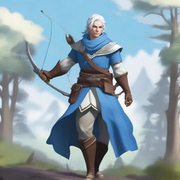 Create a detailed image of an Air Genasi ranger