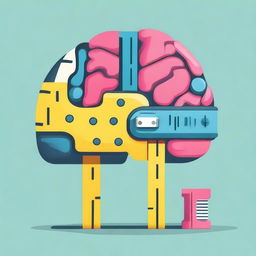 A creative illustration of a brain being measured by a tape measure, symbolizing the concept of measuring intelligence or brain capacity