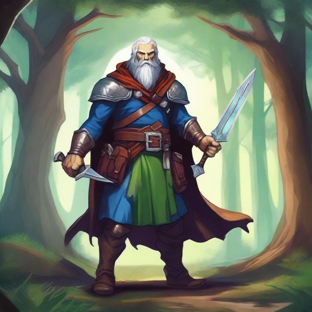 Create a detailed illustration of a Dungeons & Dragons character