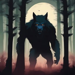 Create a scary looking book cover for a novel about werewolves