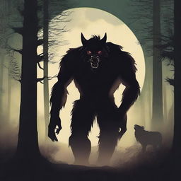 Create a scary looking book cover for a novel about werewolves