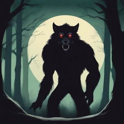 Create a scary looking book cover for a novel about werewolves