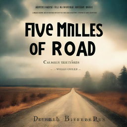 Create a book cover for the title 'Five Miles of Bad Road' by authors Crystal and Willa Barker