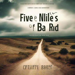 Create a book cover for the title 'Five Miles of Bad Road' by authors Crystal and Willa Barker