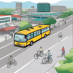 A detailed illustration depicting the transportation needs assessment supporting integrated tourism in the city of Surakarta