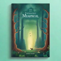 A beautifully illustrated book cover featuring a magical forest with glowing trees and mystical creatures